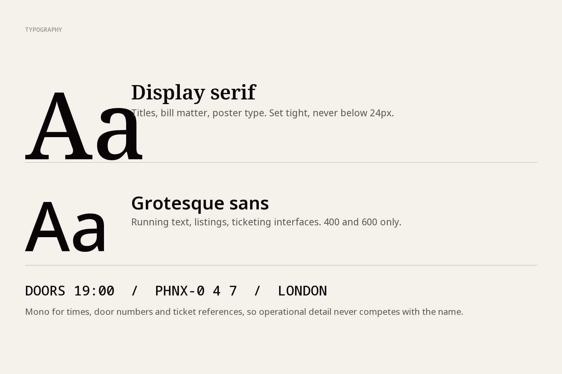 PHNX Entertainment - Typography